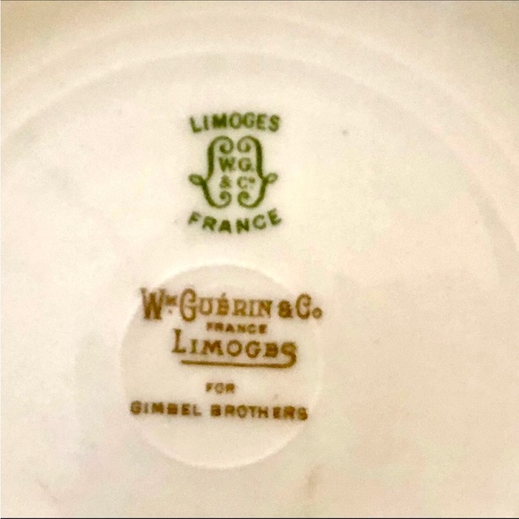 Wm Guerin for Gimbal Bros Limoges France Pink Roses Flowers 5pc PLACE SETTING - Picture 5 of 8